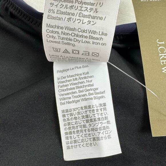 J Crew Women's Curved Waist Cheeky Bikini Bottom Medium Navy Blue BC125 - Picture 7 of 10